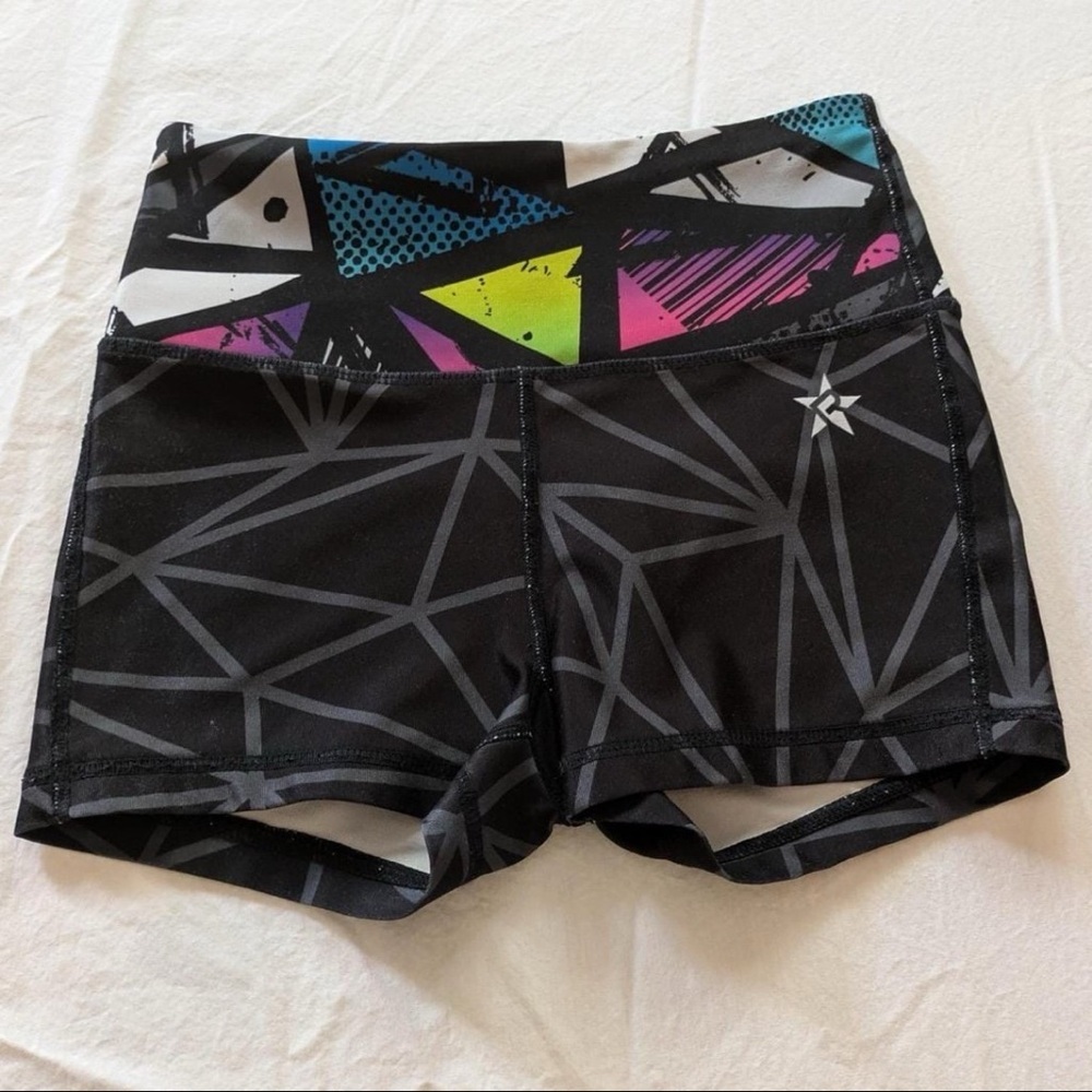 Rebel Athletic Geometric Cheer Dance Shorts
